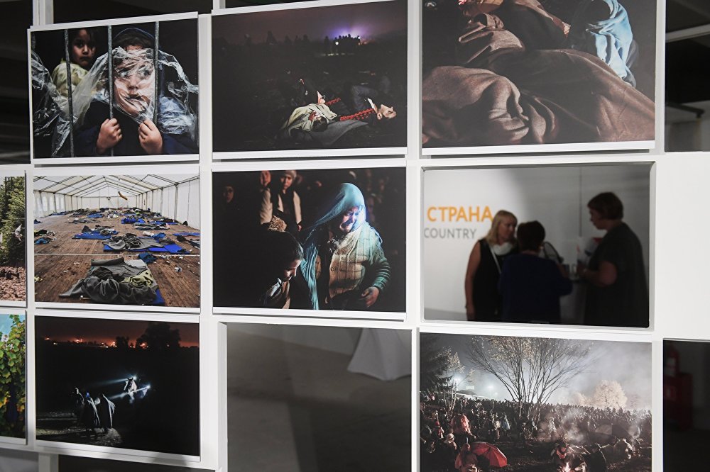 Открытие выставки победителей и призеров Международного конкурса фотожурналистики имени Андрея Стенина в Москве