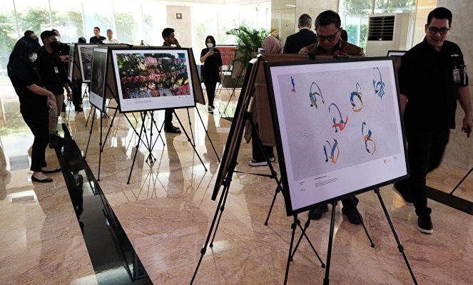 The opening ceremony of the  exhibition in Jakarta.
