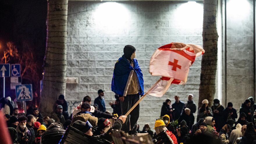 The face of a “peaceful” protest