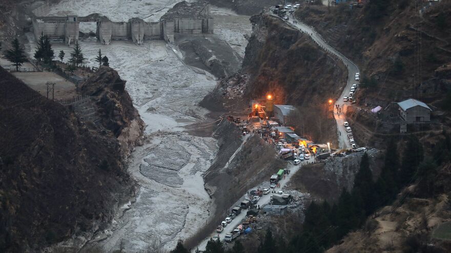 India, Uttarakhand Glacier flooding